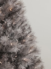 Pewter Grey Lit 6ft Pewter Collection Luxe Christmas Tree - Image 4 of 5