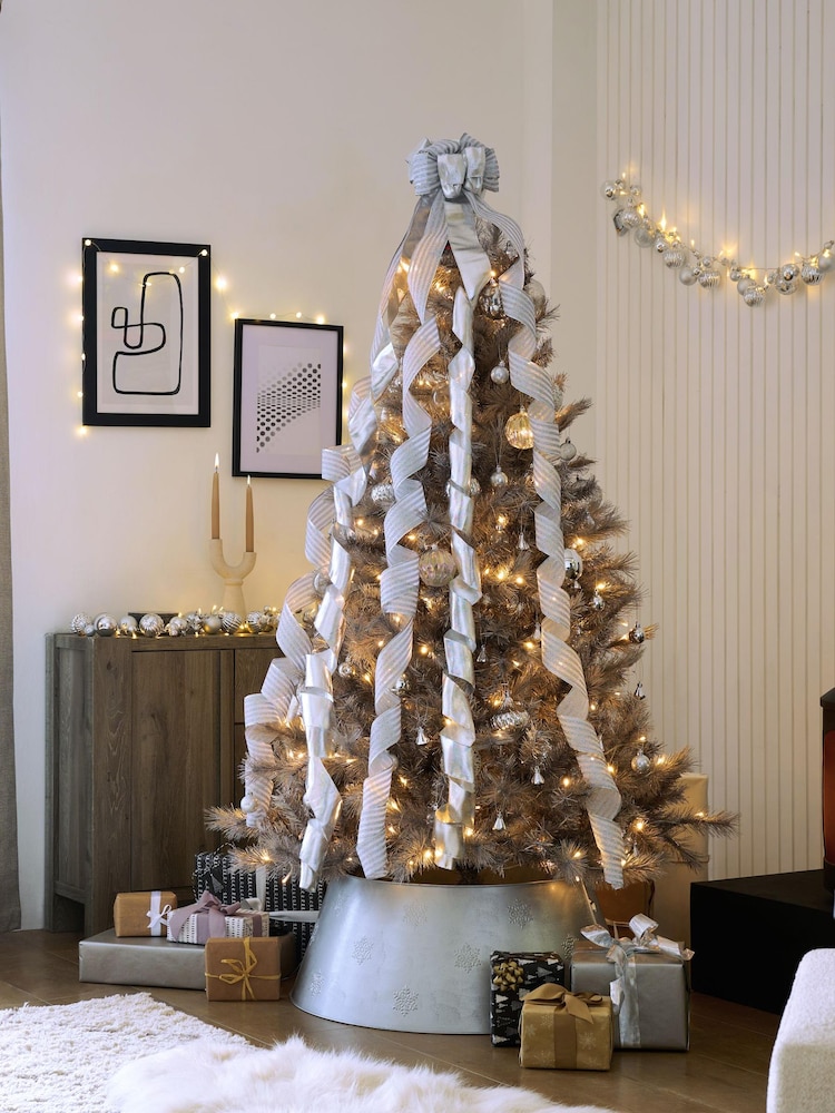 Pewter Grey Lit 6ft Pewter Collection Luxe Christmas Tree - Image 5 of 5
