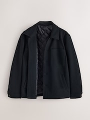 Black Soft Touch Padded Shacket - Image 7 of 9
