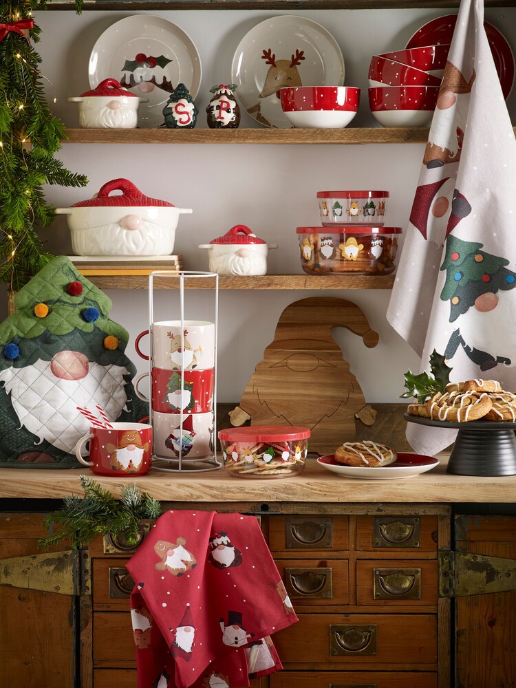4er Set Tassen mit Weihnachtswichtel-Motiv - Bild 1 von 3