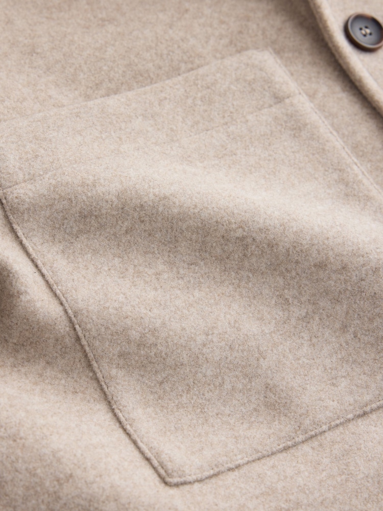 Neutral Soft Touch Padded Shacket - Image 10 of 10