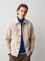 Neutral Soft Touch Padded Shacket - Image 2 of 10