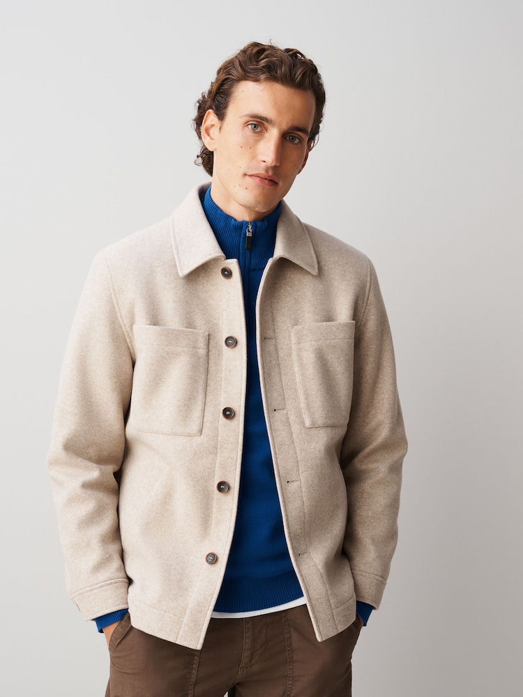 Neutral Soft Touch Padded Shacket - Image 2 of 10