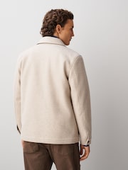 Neutral Soft Touch Padded Shacket - Image 4 of 10
