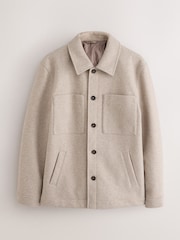 Neutral Soft Touch Padded Shacket - Image 6 of 10