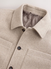 Neutral Soft Touch Padded Shacket - Image 8 of 10