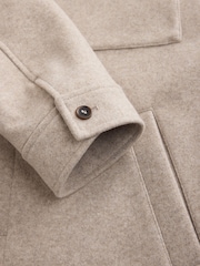 Neutral Soft Touch Padded Shacket - Image 9 of 10