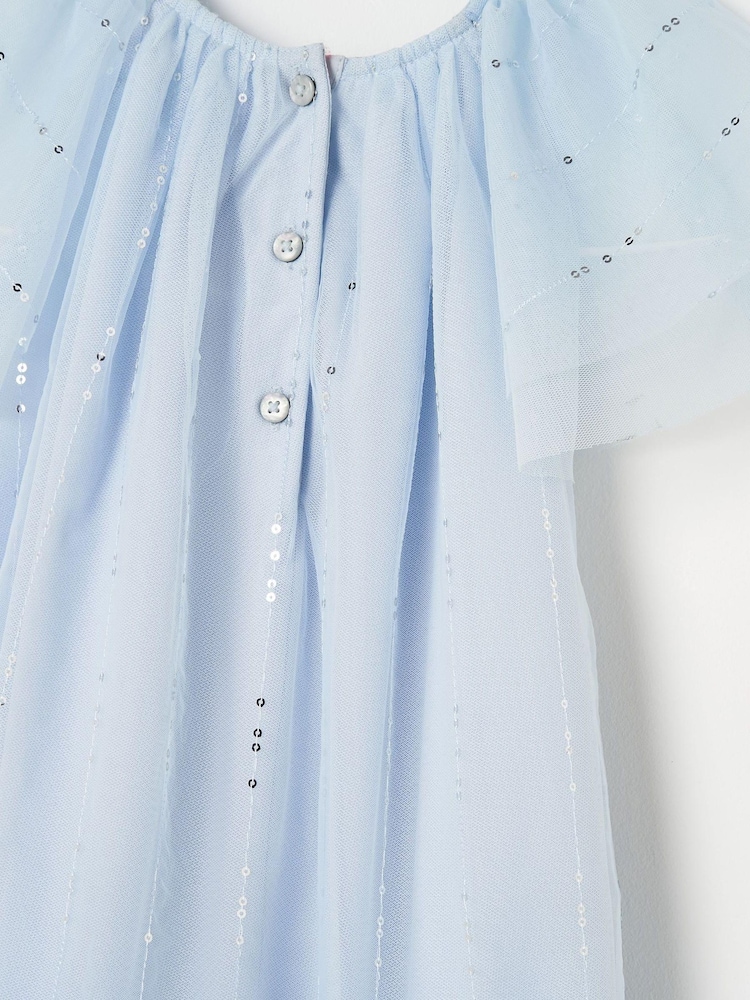 Angel & Rocket Blue Sequin Party Mesh Dress - Image 6 of 6