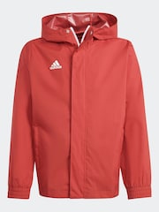 adidas Red Entrada Rain Jacket - Image 4 of 8