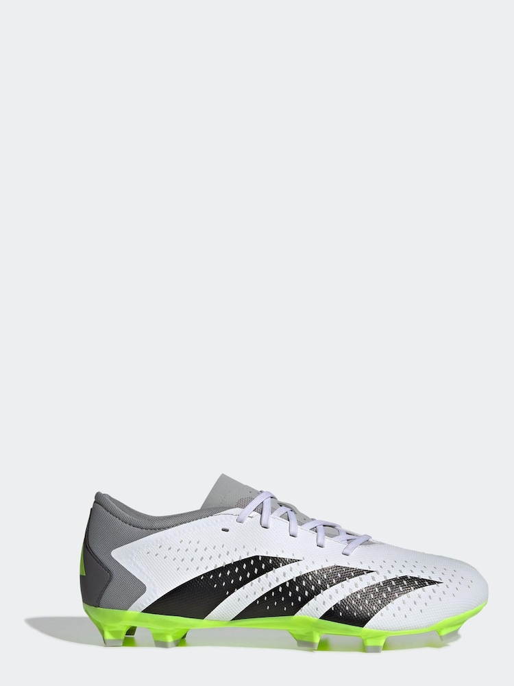 adidas White/Black Adult Predator Accuracy.3 L Firm Ground Boots - Image 1 of 9