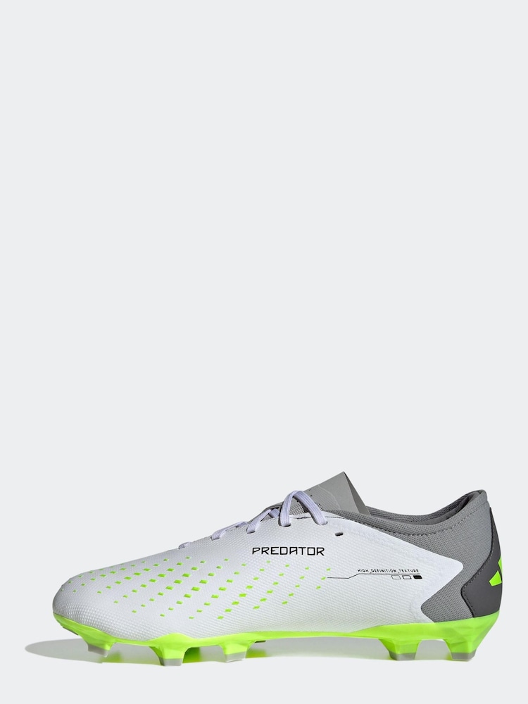 adidas White/Black Adult Predator Accuracy.3 L Firm Ground Boots - Image 2 of 9