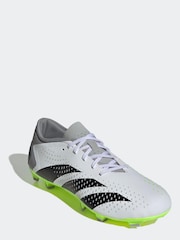 adidas White/Black Adult Predator Accuracy.3 L Firm Ground Boots - Image 4 of 9