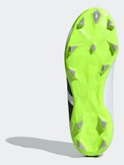 adidas White/Black Kids Predator Accuracy.3 Laceless Firm Ground Boots - Image 7 of 9