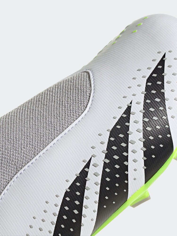 adidas White/Black Kids Predator Accuracy.3 Laceless Firm Ground Boots - Image 9 of 9