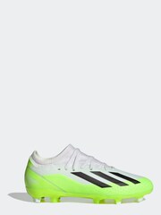 adidas White/Black Kids X Crazyfast.3 Firm Ground Football Boots - Image 1 of 8