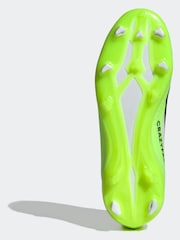 adidas White/Black Kids X Crazyfast.3 Firm Ground Football Boots - Image 6 of 8