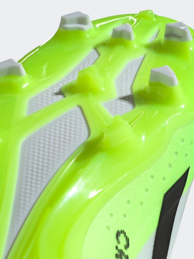 adidas White/Black Kids X Crazyfast.3 Firm Ground Football Boots - Image 8 of 8