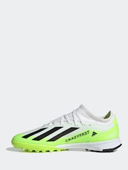 adidas White/Black X Crazyfast.3 Turf Football Boots - Image 2 of 9