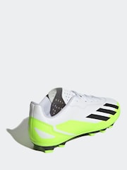adidas White/Black X Crazyfast.4 Flexible Ground Football Boots - Image 4 of 9