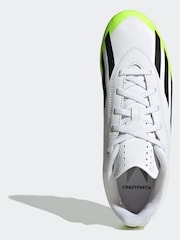 adidas White/Black X Crazyfast.4 Flexible Ground Football Boots - Image 5 of 9