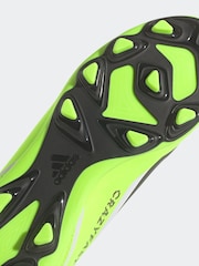 adidas White/Black X Crazyfast.4 Flexible Ground Football Boots - Image 9 of 9