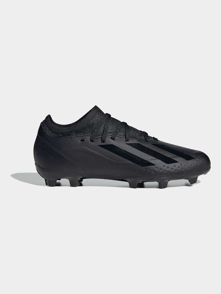 adidas Black Football Performance Kids X Crazyfast.3 Firm Ground Boots - Image 1 of 9