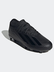 adidas Black Football Performance Kids X Crazyfast.3 Firm Ground Boots - Image 3 of 9