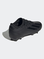 adidas Black Football Performance Kids X Crazyfast.3 Firm Ground Boots - Image 4 of 9