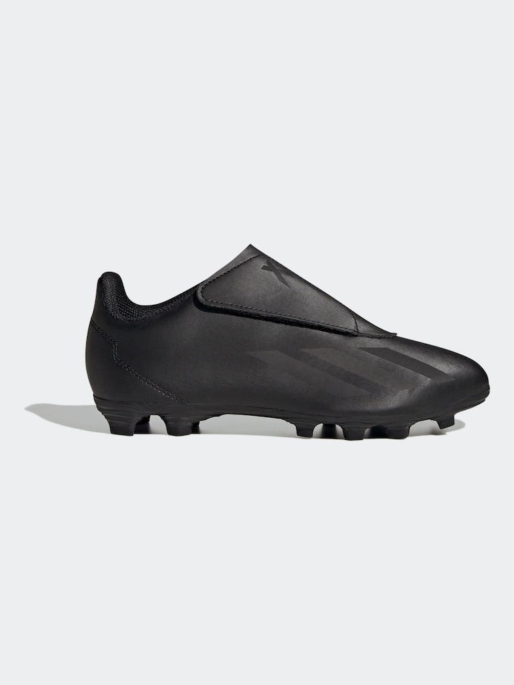 adidas Black Football X Crazyfast.4 Hook-and-Loop Flexible Ground Boots - Image 1 of 9