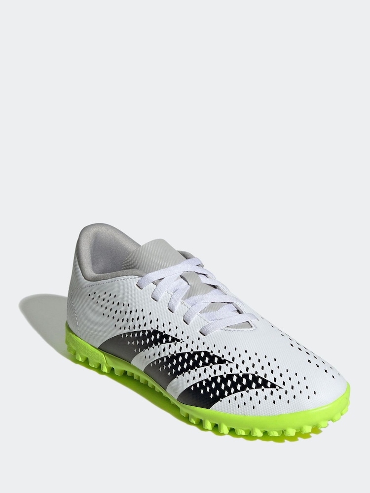 adidas White/Black Football Sport Kids Predator Accuracy.4 Turf Boots - Image 2 of 6