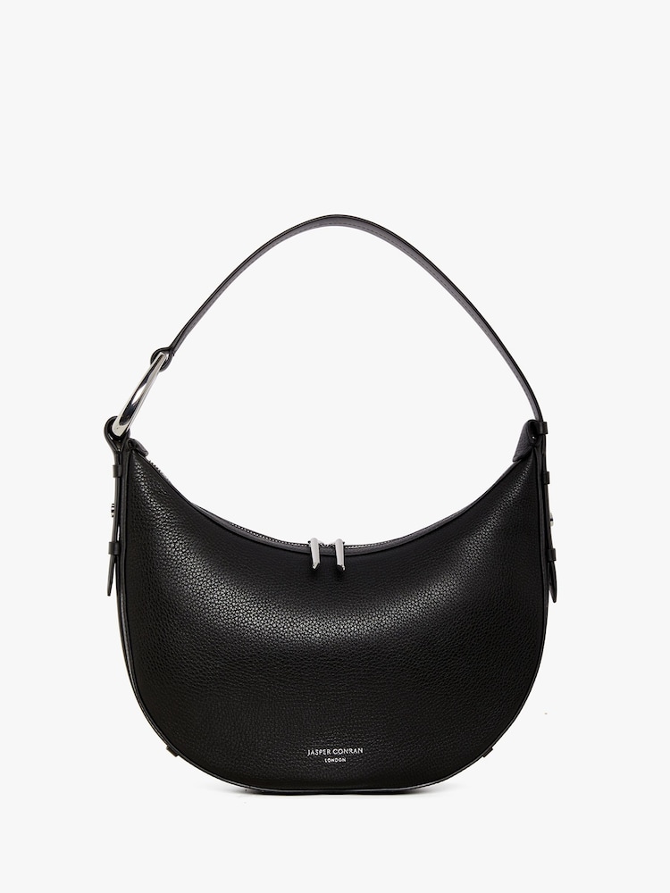 Jasper Conran London Scoop Black Shoulder Bag - Image 1 of 5