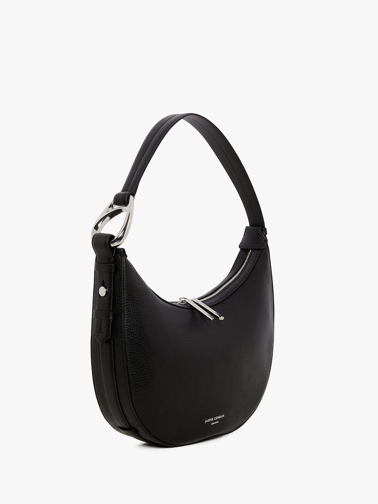 Jasper Conran London Scoop Black Shoulder Bag - Image 2 of 5