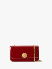 Rot - Jasper Conran London Abendhandtasche in Lackoptik mit Kettenriemen - Bild 1 von 4