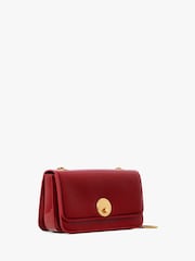 Rot - Jasper Conran London Abendhandtasche in Lackoptik mit Kettenriemen - Bild 3 von 4
