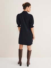 Phase Eight Navy Blue Zip Candice Mini Dress - Image 2 of 5