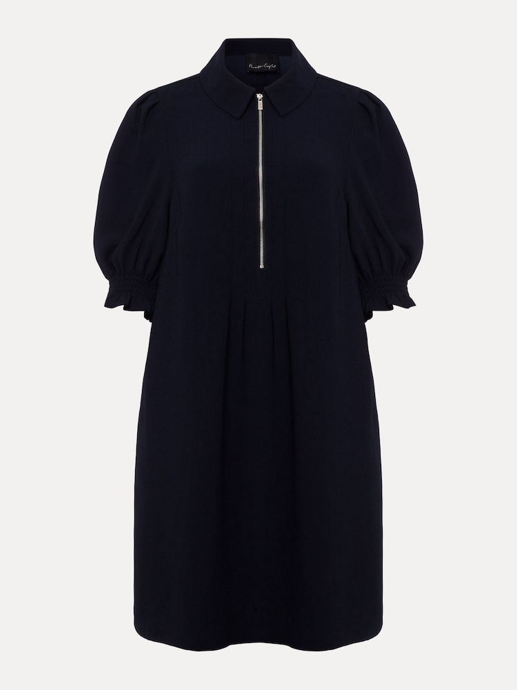 Phase Eight Navy Blue Zip Candice Mini Dress - Image 5 of 5
