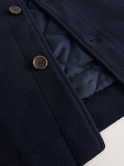 Navy Soft Touch Padded Shacket - Image 10 of 10