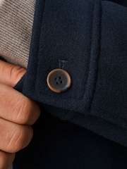 Navy Soft Touch Padded Shacket - Image 6 of 10