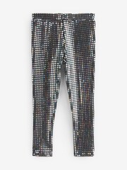 Silver Holographic Sparkle Sequin Leggings (3-16yrs) - Image 6 of 6