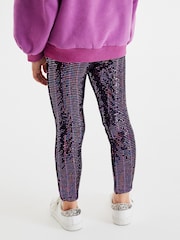 Pink Holographic Sparkle Sequin Leggings (3-16yrs) - Image 4 of 6