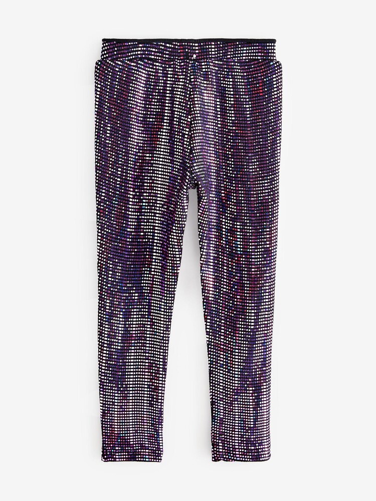 Pink Holographic Sparkle Sequin Leggings (3-16yrs) - Image 5 of 6