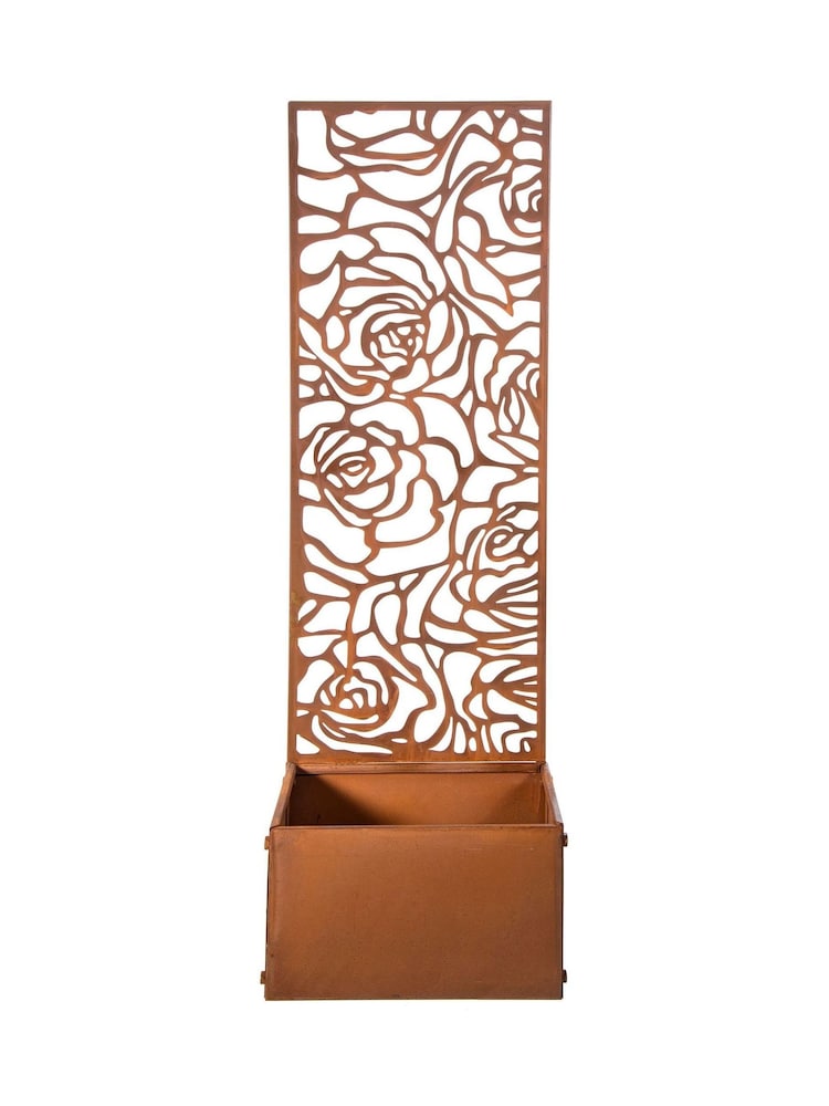 Premier Decorations Ltd Patina Screen Rose Design Planter - Image 2 of 2 Premier Decorations Ltd Patina Screen Rose Design Planter - Image 2 of 2