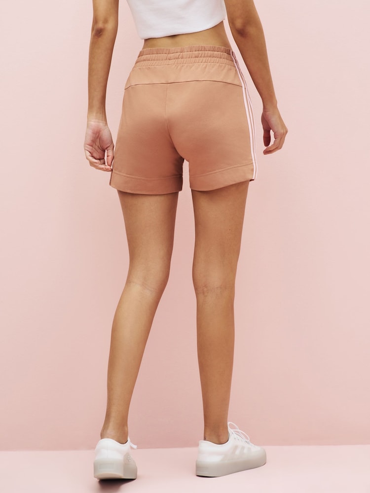 adidas Orange Slim Essentials 3-Stripes Shorts - Image 2 of 8