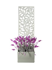 Premier Decorations Ltd Sage Green Screen Leaves Design Planter - Image 1 of 2