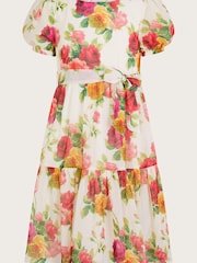Monsoon White Rose Bloom Chiffon Maxi Dress - Image 1 of 3