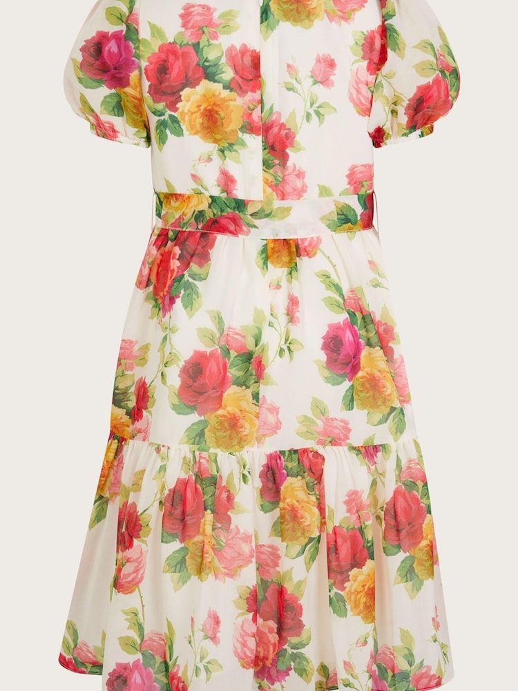 Monsoon White Rose Bloom Chiffon Maxi Dress - Image 2 of 3