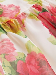 Monsoon White Rose Bloom Chiffon Maxi Dress - Image 3 of 3