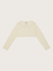 Monsoon Natural Pearl Trim Cardigan - Image 1 of 2