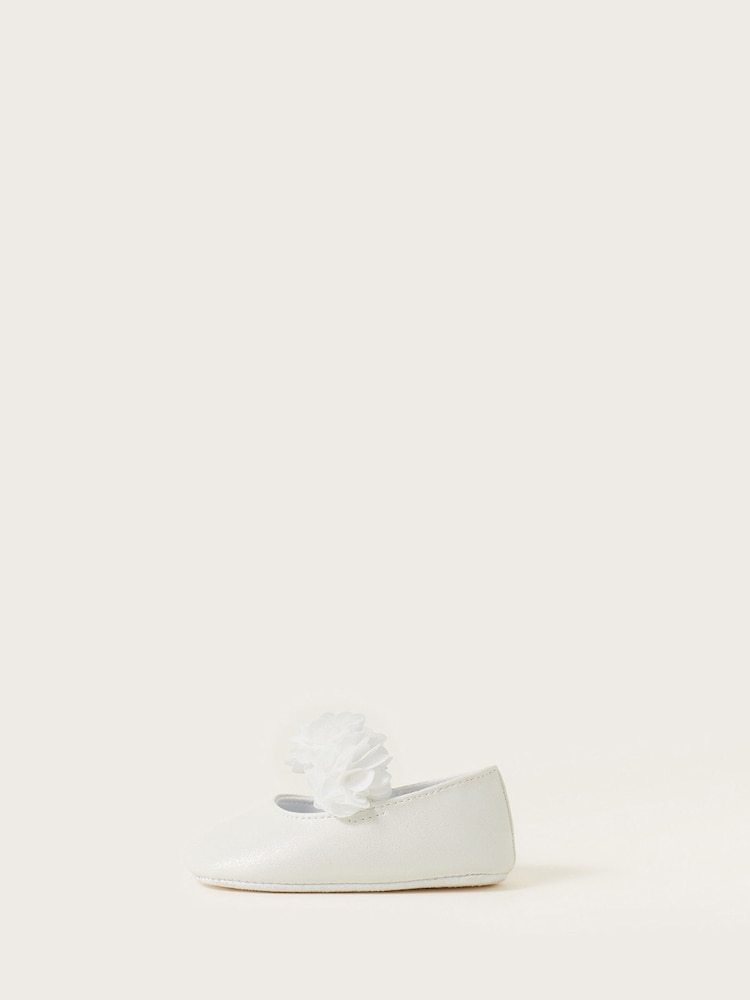 Monsoon Natural Shimmer Corsage Booties - Image 1 of 3