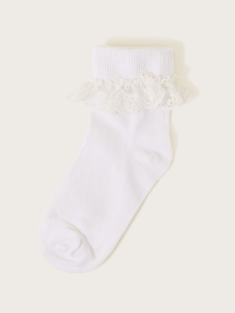 Monsoon White Flower Lace Socks - Image 1 of 2